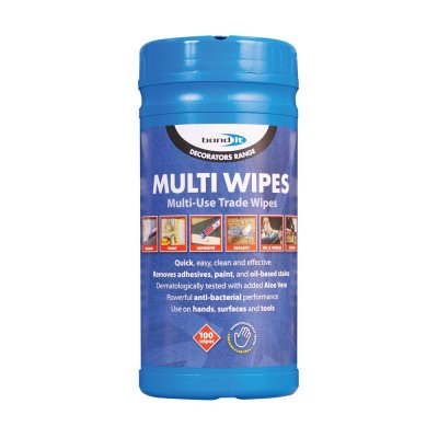 Bond It Multi-Wipes For Hands, Tools & Surfaces White - Tub of 100