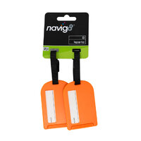 Navig8 Travel Identity Luggage Tags 2 pk Mixed Colours