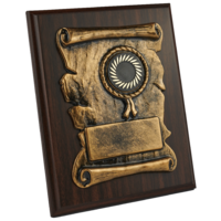 30cm Cherry Plaque with 3-D Gold Front