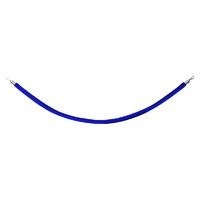 eLumen8 Chrome Barrier Rope, Blue Velvet
