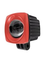 ForkCAST Moving Line of Dots projector displaying a sequence of bright red moving dots on a warehouse floor