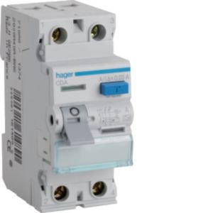 Hager 63A 2P 6kA 30mA Type A RCD CDA263U