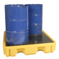 4 DRUM SPILL PALLET SQUARE 138X129X28CM 1250KG 250L