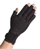 Thermoskin Thermal Arthritic Gloves are anatomically shaped and secured with a velcro fastening. They provide warmth and even compression. The velcro closure allows for added comfort and the outer la