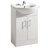 Riga 55cm White Vanity Unit