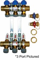 UNDERFLOOR HEATING STAINLESS STEEL 15mm MANIFOLD 8 PORT PB12758