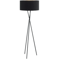 Floor Lamp Black + Black And Copper Shade | LV1902.0010