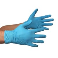RS PRO Nitrile Powder Free Disposable Gloves - Blue Medium