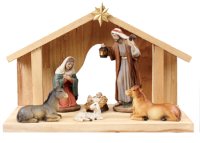 Resin Nativity with Shed/6-4 1/2 inch Figures   (89871)