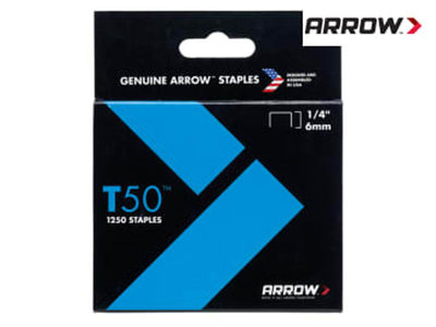 Arrow Staples T50 6mm (1/4in) Pk of 5000 (4 x 1250)
