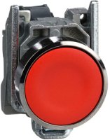 Pushbutton metal Red 1 N/C