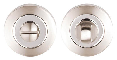 Dale Hardware Satin Nickel/Polished Chrome Bathroom Turn & Release Set DH003622