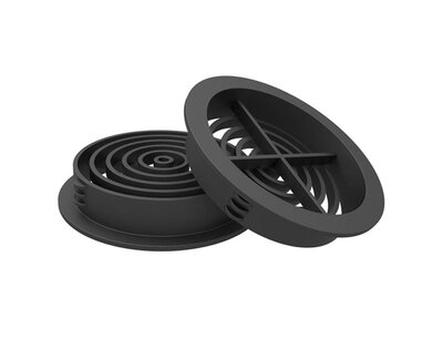 Circular Soffit Vent Black