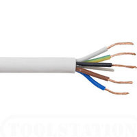 Flexible Cable 5 Core Circular White