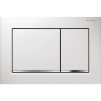 Geberit Omega 30 Dual Flush Plate White & Gloss Chrome 115.080.KJ.1