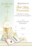 Communion Certificate/Symbolic   (C58208)