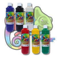 Washable Poster Paint 500ml - Set of 6 Primary Colours