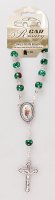 Car Rosary - Single Decade/Glass Green   (63911)