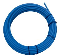 50M COIL BLUE POLY TUBE 25mm DIAMETER