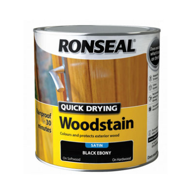 Ronseal Quick Dry Woodstain - Black Ebony 750ml