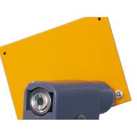 Panel Plate with Rivet Fixing and Holes, 35x100mm, Yellow