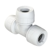 Polypipe Polyplumb White 22 x 22 x 15mm Red Branch Tee