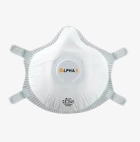Alpha S FFP3 Valved Mesh Respirator - White One Size