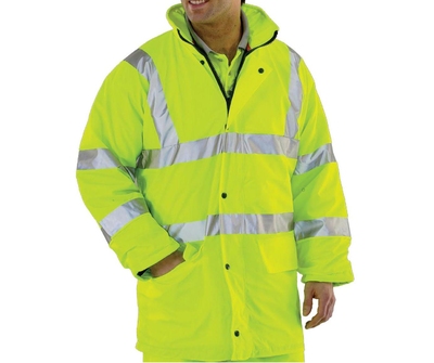 REDBACK Dri-Flex PU Hi-Visibility Waterproof Lined Jacket Yellow