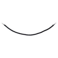 eLumen8 Chrome Barrier Rope, Black Twisted