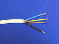 4 Core 1.5 Sqmm White Heat Resistant Flex