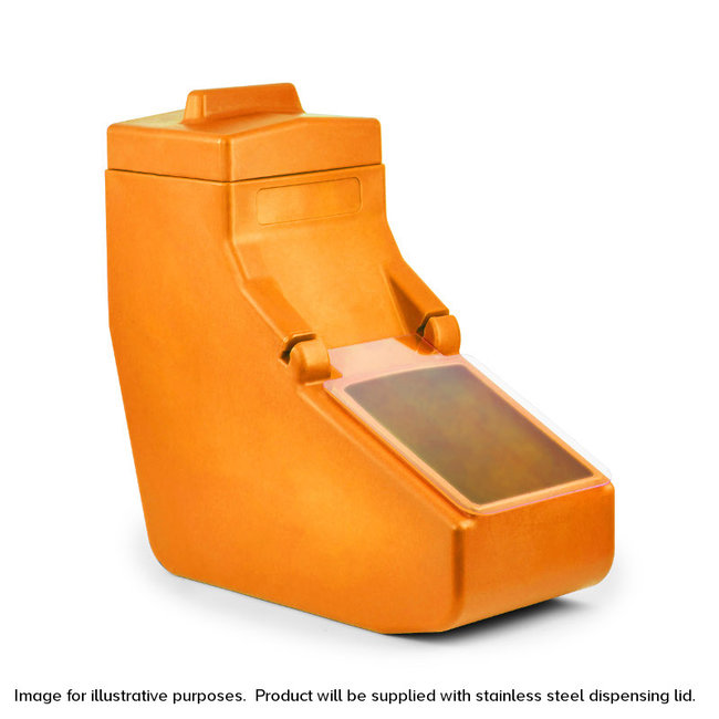 Ingredient dispensing bin 15 Ltr, stainless steel dispensing lid