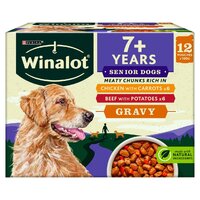 Winalot Pouch SENIOR Meaty Chunks in Gravy 100g 12pk x 4