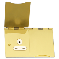 Socket Ultimate 2Gang Floor Socket Brass