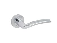 J63115 FELISA LEVER ON ROSE SET POLISHED CHROME / SATIN CHROME HANDLE