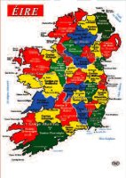 Poster - Map Of Ireland (Irish)