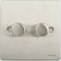Flat Plate Stainless Steel DIMMER  2Gang 2way| LV0701.0102