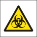 Biohazard symbol 25x25mm self adhesive