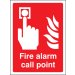 Fire alarm call point 150x200mm adhesive backed