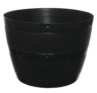 WHITEFURZE 34CM BARREL PLANTER BLACK