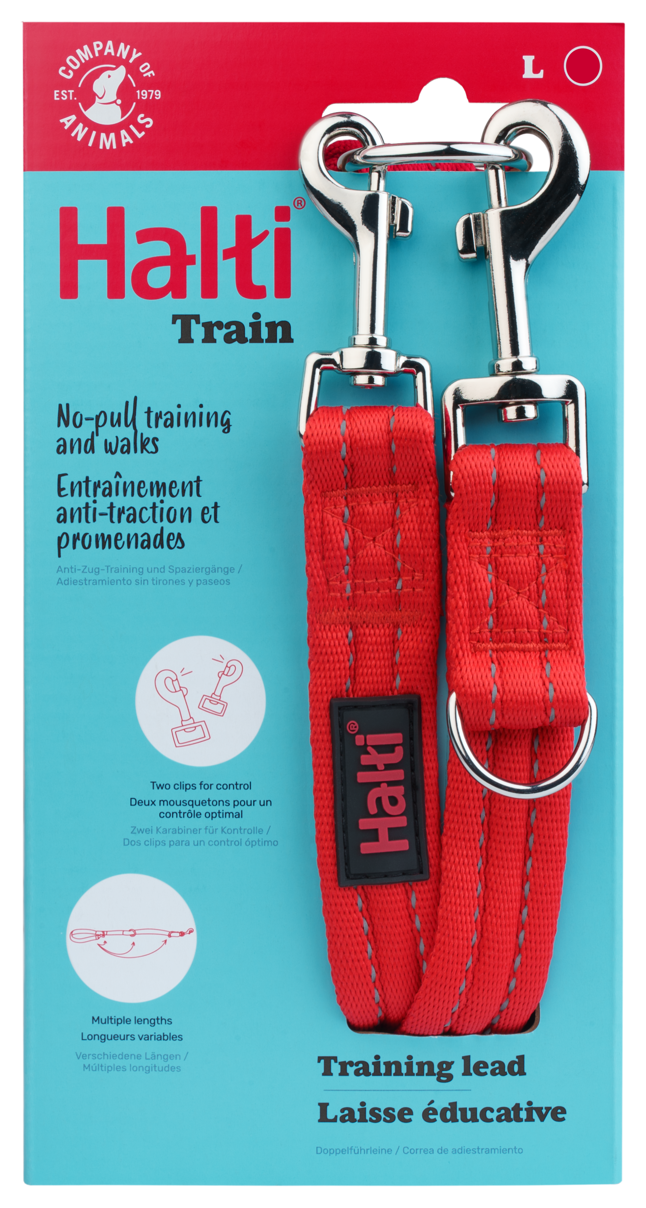 Company Of Animals Halti Training Lead Red Large 14350ZG1