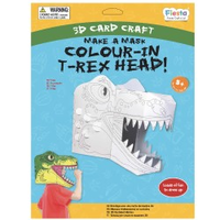 T-Rex "Colour In" 3D Mask Card Craft