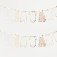 Gold Babygrow Card Garland 2.5m