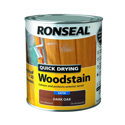 Ronseal Quick Dry Woodstain - Dark Oak 750ml
