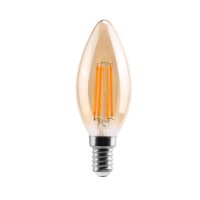 Gold SES Candle Filament Lamp Dimmable 4w SES