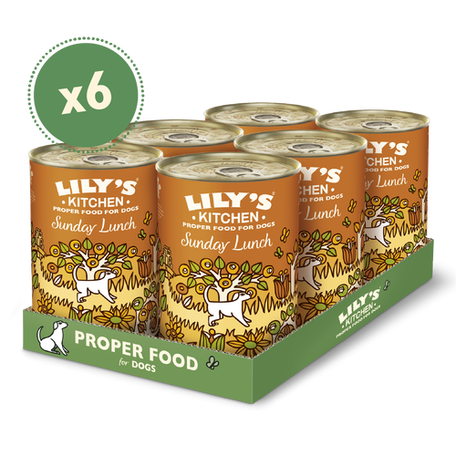Lilys Kitchen Pet Food DOG Sunday Lunch Tin DSL16 X 6 X 400g cnfoods