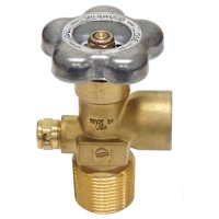 1" Commercial Nitrogen Valve, Steel Cylinder, 1800 Service Pressure