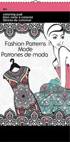 Colouring Pad Mini 6" X 12". Patterns in Fashion. (Priced in singles, order in multiples of 3)