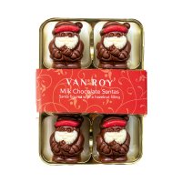 Milk chocolate Santa with hazelnut filling in clear gift 6 pack  6x75g