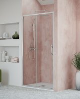 FLAIR ETO SLIDING DOOR 1300MM SILVER WITH CLEAR GLASS