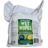 AntiBacterial Hand & Surface Biodegradable Wet Wipes 800 sheets x 3